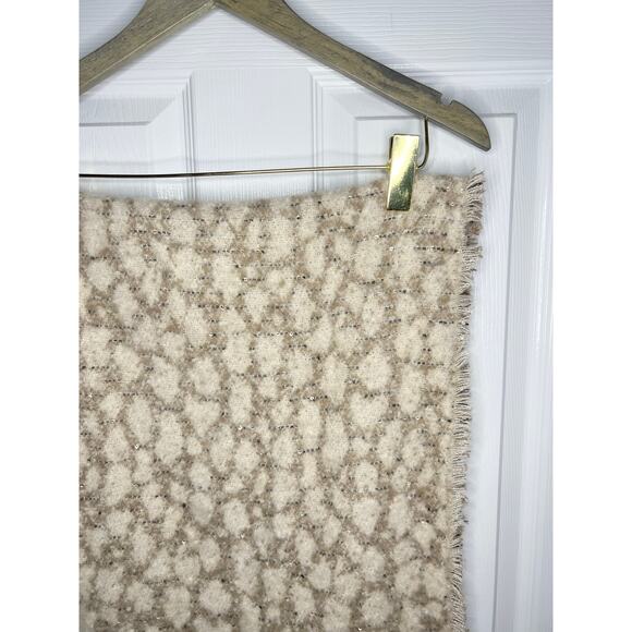 Vince Camuto Ivory Sequin Oversize Fringe Scarf - Picture 3 of 3